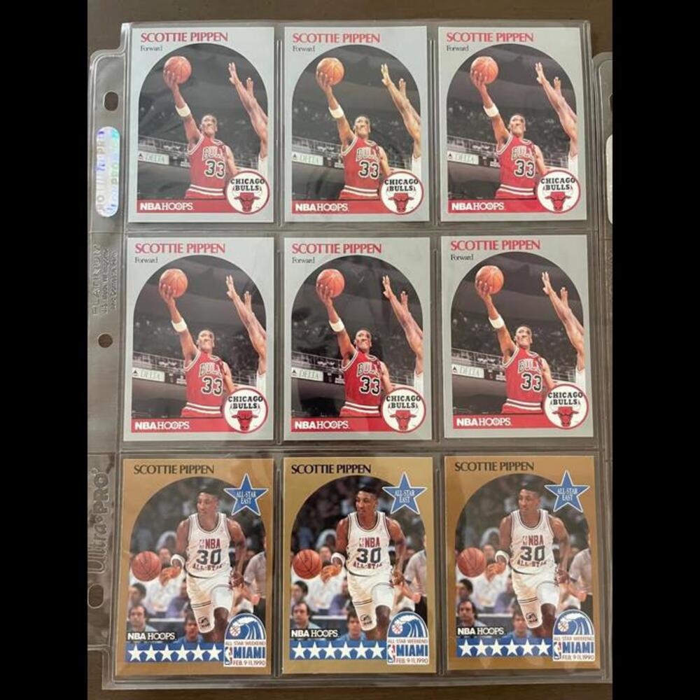 Scottie Pippen vintage sports cards collection (22) excellent condition